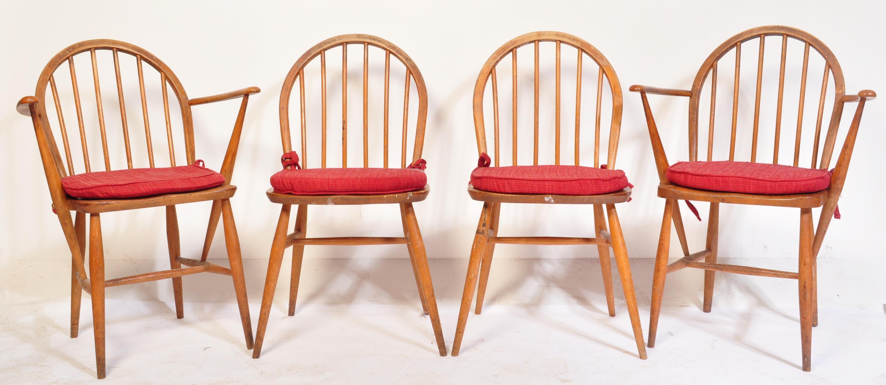 LUCIAN ERCOLANI FOR ERCOL - SET 4 WINDSOR DINING HAIRS