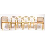 HARLEQUIN SET OF RETRO VINTAGE MID 20TH CENTURY BENTWOOD DINING CHAIRS