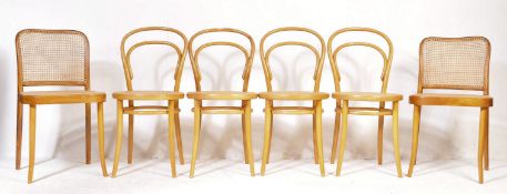 HARLEQUIN SET OF RETRO VINTAGE MID 20TH CENTURY BENTWOOD DINING CHAIRS