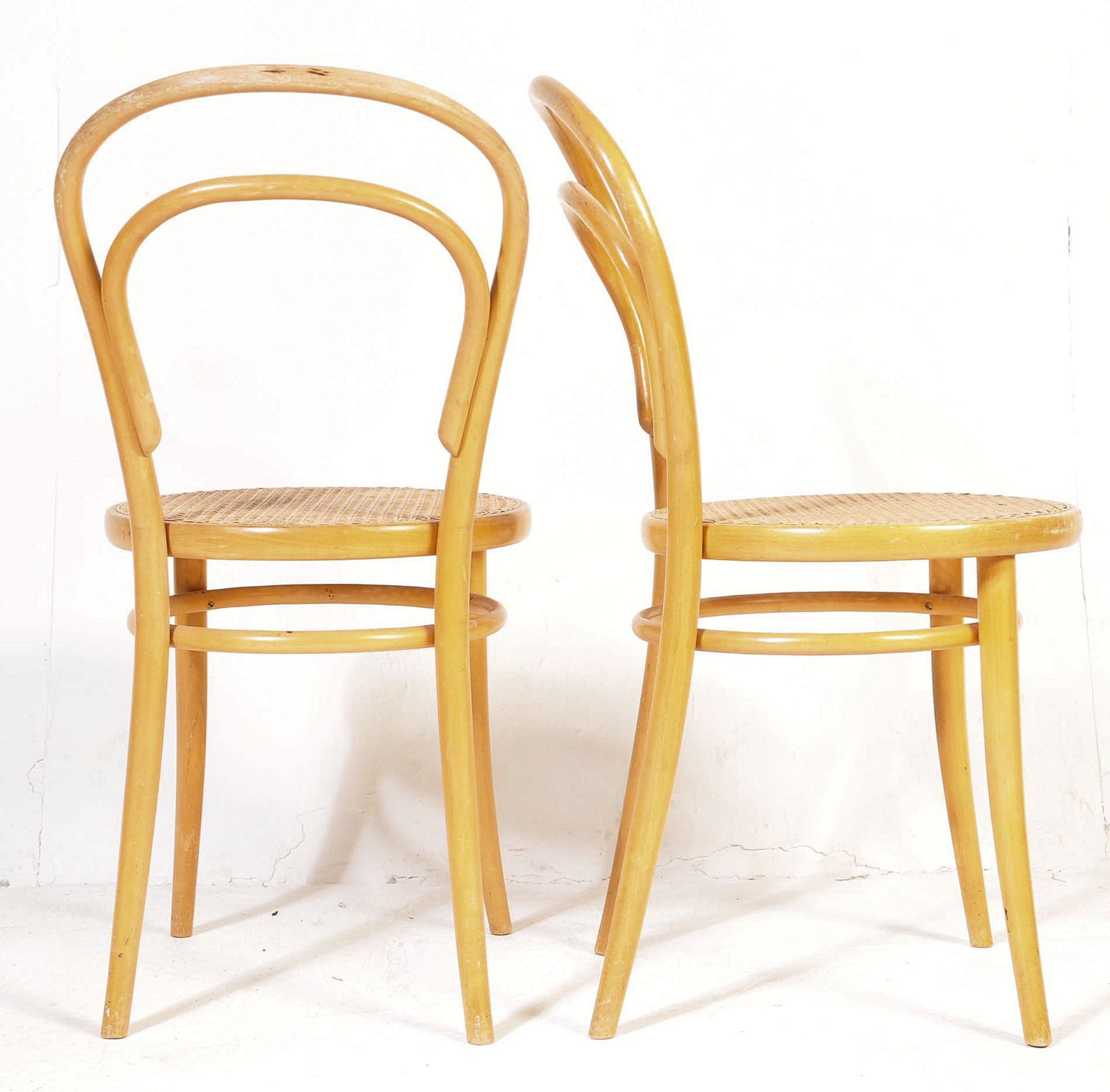 HARLEQUIN SET OF RETRO VINTAGE MID 20TH CENTURY BENTWOOD DINING CHAIRS - Image 7 of 11