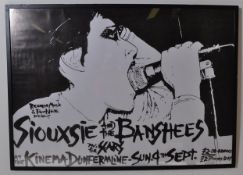 LARGE CONTEMPORARY FRAMED SIOUXSIE AND THE BANSHEES PRINT