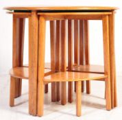 MANNER OF ERCOL - ELM WOOD QUARTETTO NEST OF TABLES