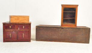 COLLCTION OF FOUR VINTAGE 20TH CENTURY INDUSTRIAL FACTORY BOXES / CHESTS