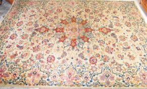 20TH CENTURY PERSIAN ISLAMIC HAND MADE KASHAN CARPET