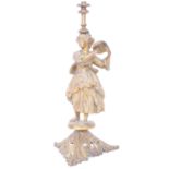 19TH CENTURY FRENCH ORMOLU TABLE LAMP DEPICTING A MAIDEN