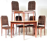 RETRO 1980'S FAUX ROSEWOOD HEXAGONAL DINING ROOM SUITE