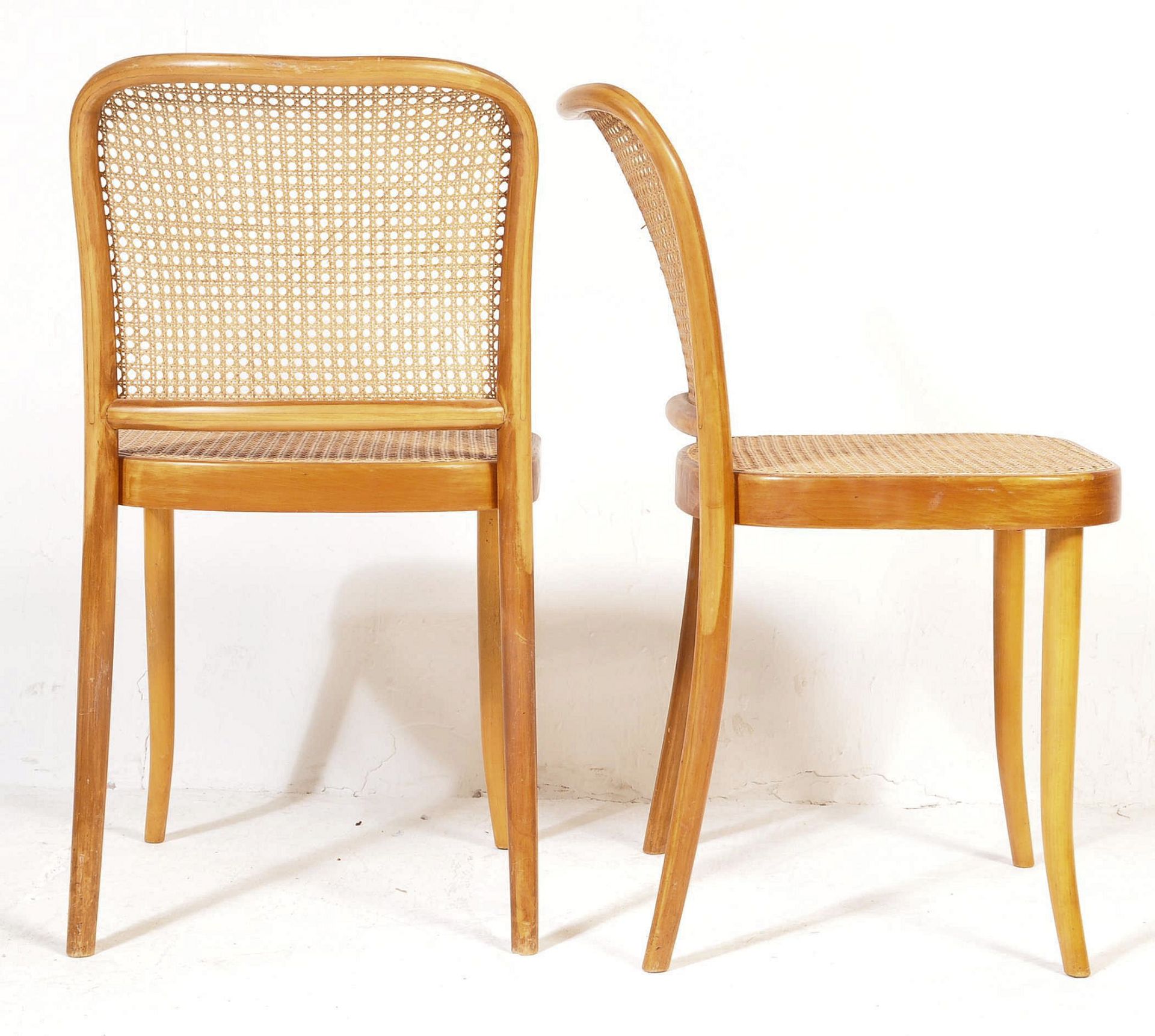 HARLEQUIN SET OF RETRO VINTAGE MID 20TH CENTURY BENTWOOD DINING CHAIRS - Image 4 of 11