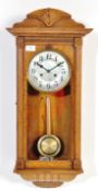 EARLY 20TH CENTURY OAK CASED VIENNA REGULATOR CLOCK