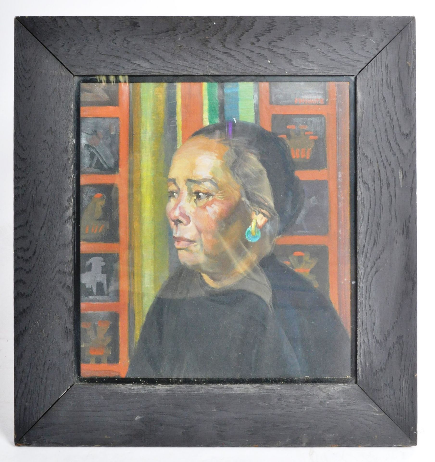 FM WHITE - OIL ON BOARD CHINESE MADE PORTRAIT STUDY