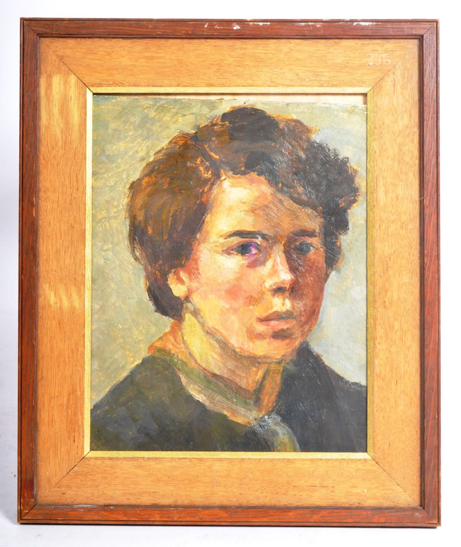 MID 20TH CENTURY OIL ON BOARD PORTRAIT PAINTING OF A YOUNG BOY