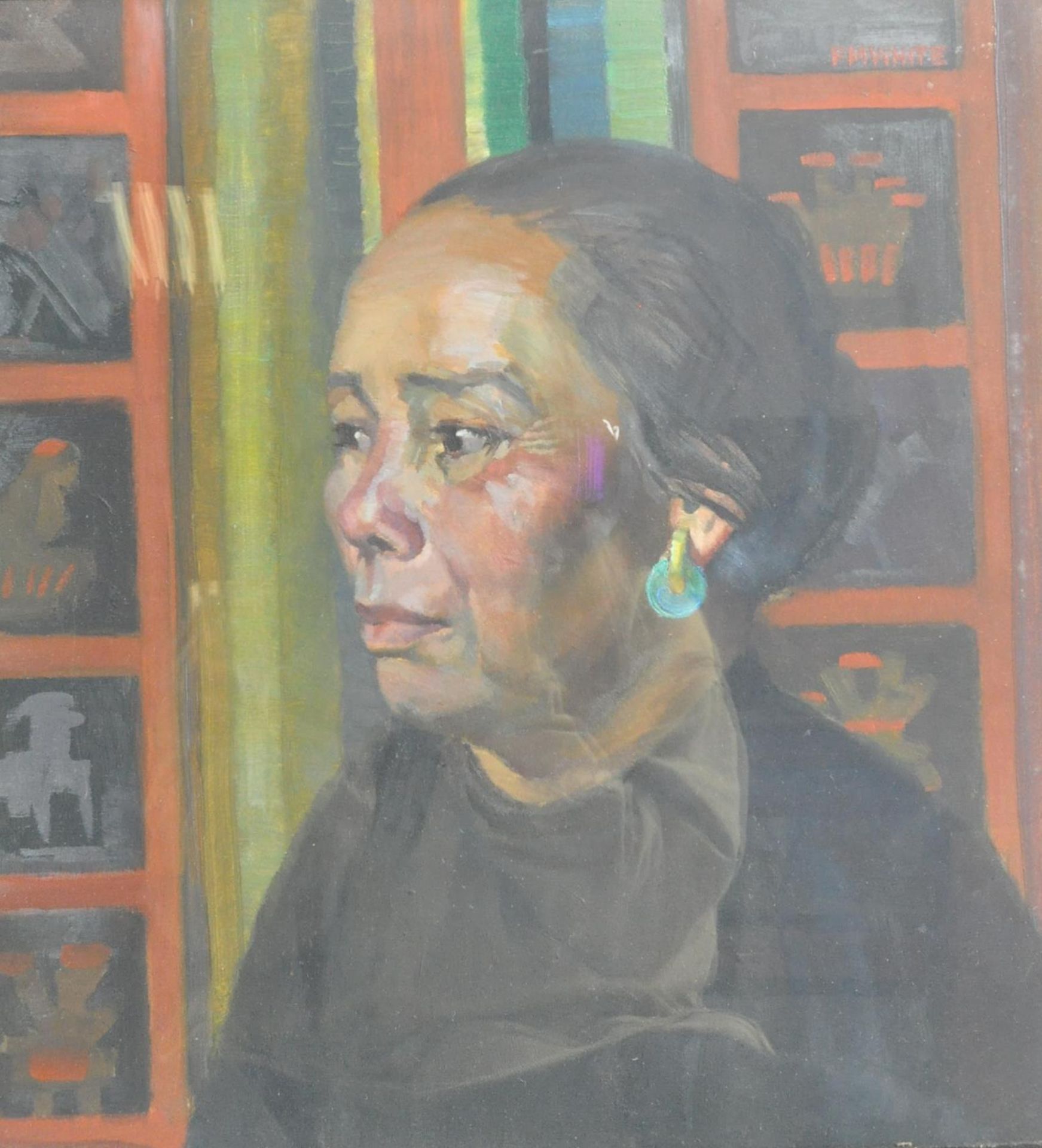 FM WHITE - OIL ON BOARD CHINESE MADE PORTRAIT STUDY - Bild 3 aus 6