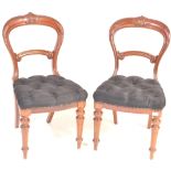 PAIR OF 19TH CENTURY VICTORIAN MAHOGANY DINING CHAIRS