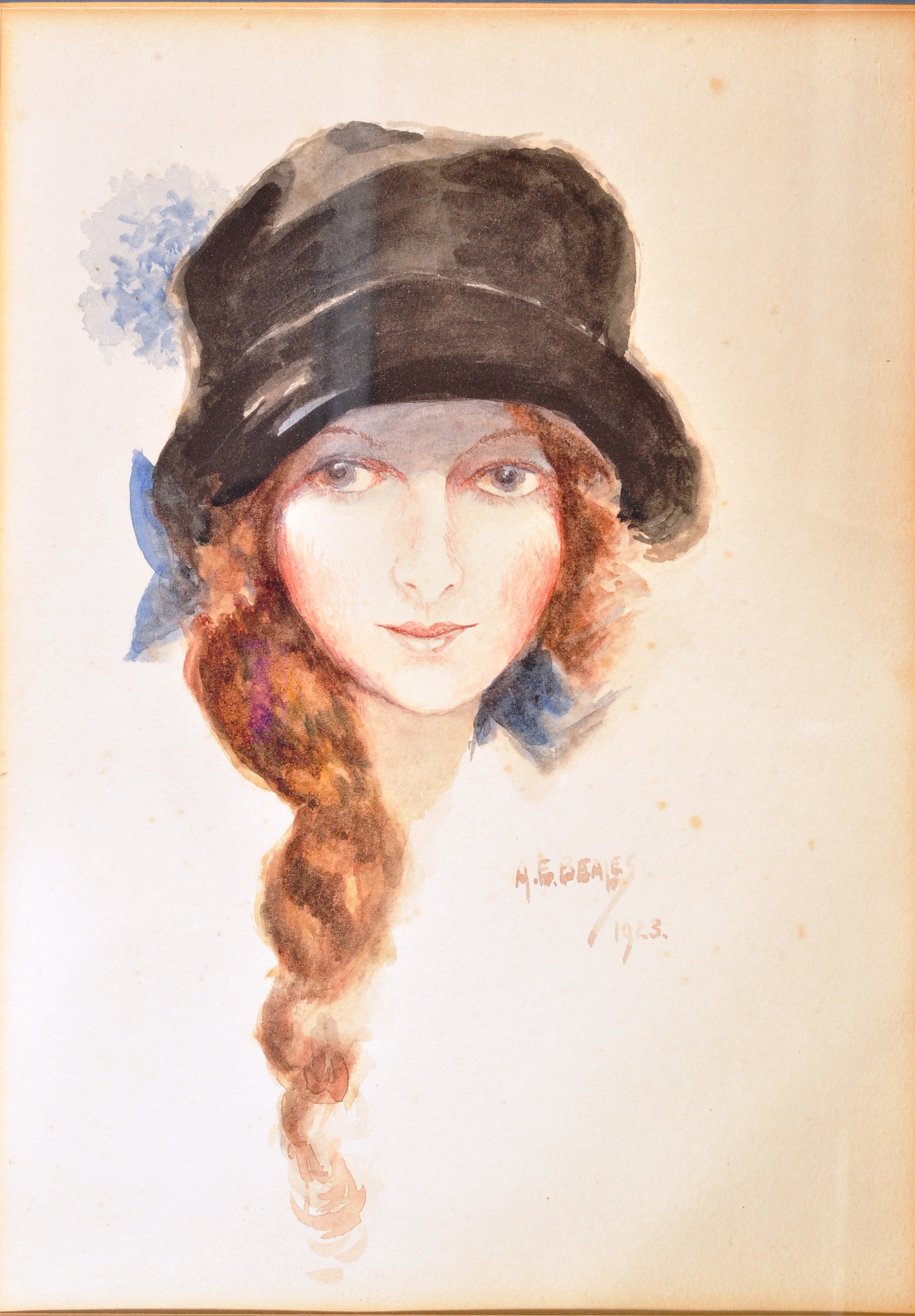 AE BEALES - SERIES OF 3 ART NOUVEAU WATERCOLOUR PAINTINGS - Image 4 of 12