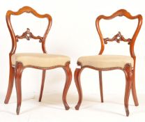 PAIR OF 19TH CENTURY VICTORIAN MAHOGANY DINING CHAIRS