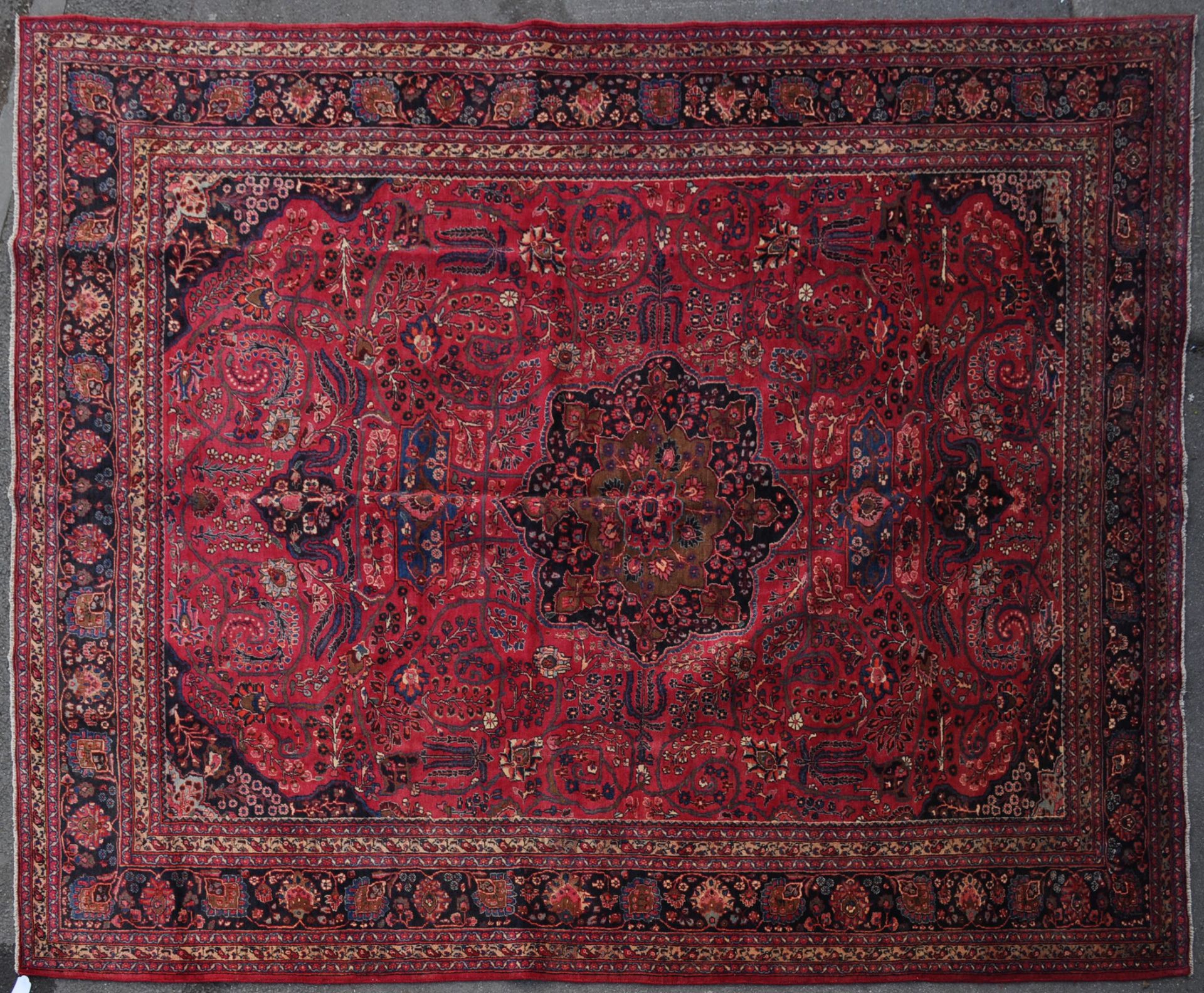 20TH CENTURY PERSIAN ISLAMIC HAND MADE NESHED RUG