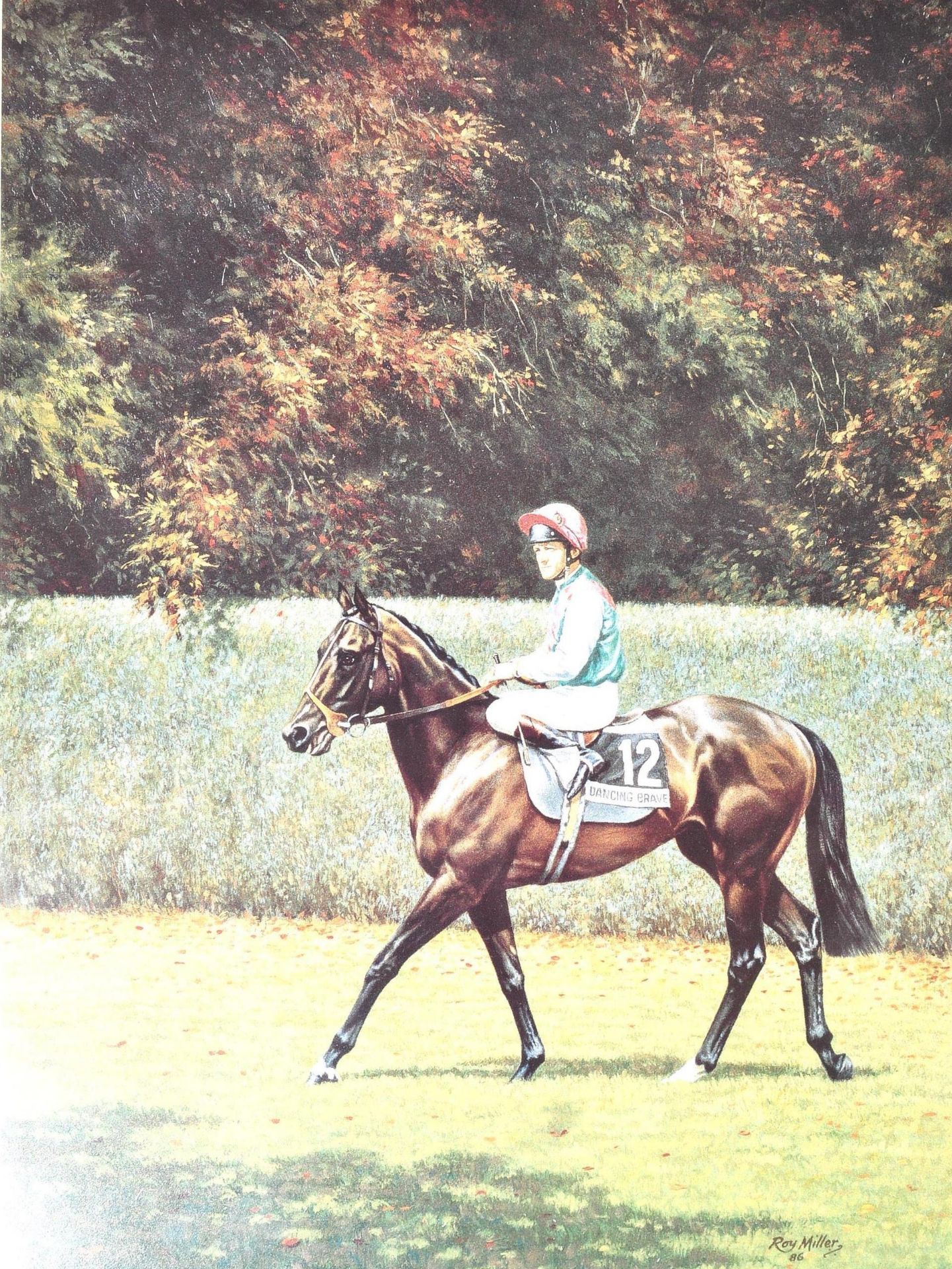 PAIR OF LIMITED EDITION 1980S HORSE RACING JOCKEY PRINTS - Image 9 of 14