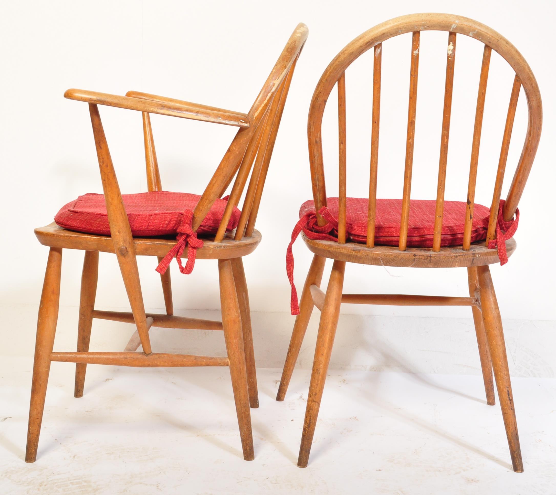 LUCIAN ERCOLANI FOR ERCOL - SET 4 WINDSOR DINING HAIRS - Image 6 of 6