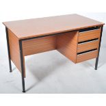 RETRO 20TH CENTURY TEAK OFFICE WRITING TABLE DESK