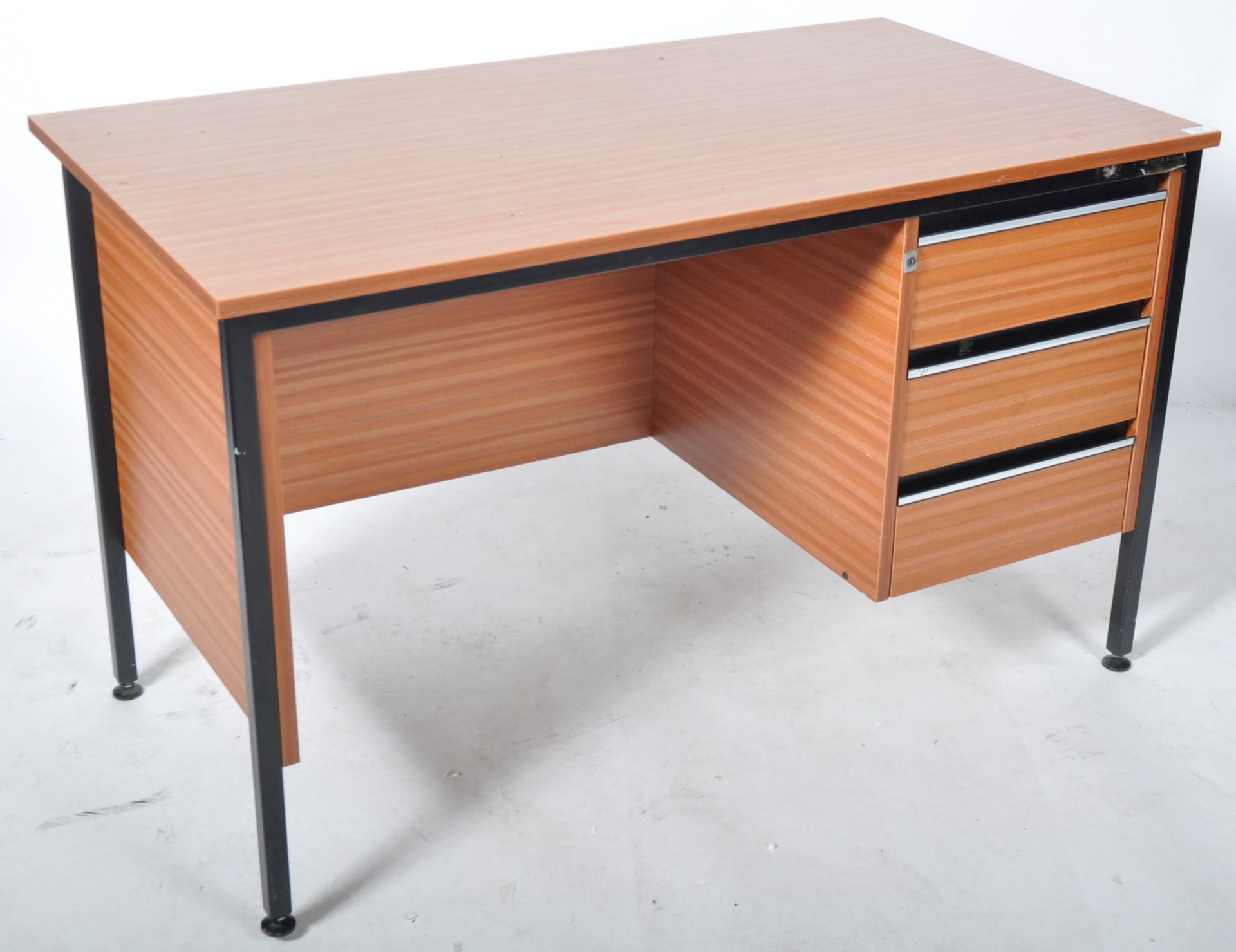 RETRO 20TH CENTURY TEAK OFFICE WRITING TABLE DESK