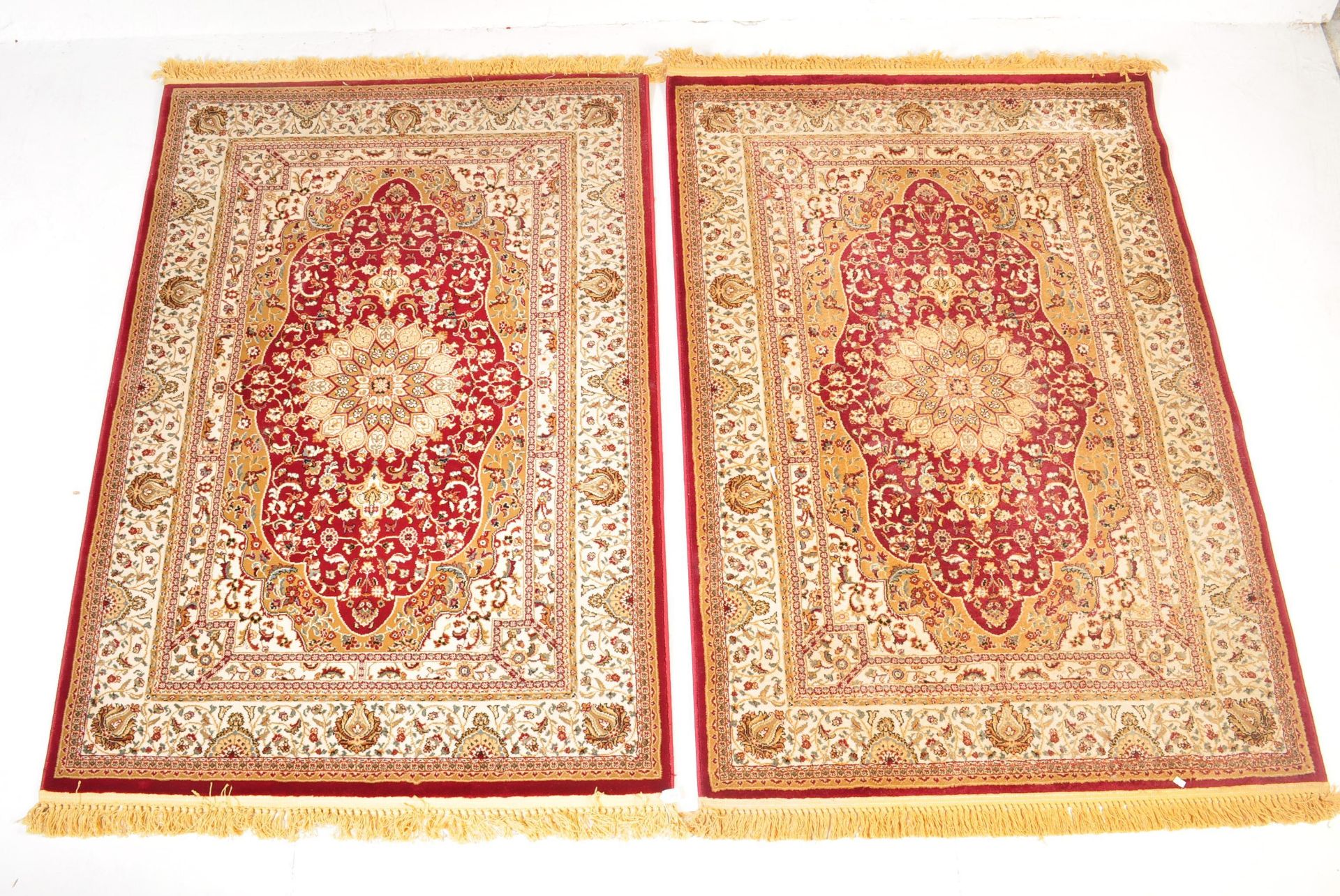 TWO CONTEMPORARY PERSIAN ISLAMIC RUGS - Image 3 of 8