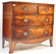 19TH CENTURY GEORGE III MAHOGANY BOW FRONT CHEST