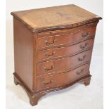 REGENCY REVIVAL WALNUT SERPENTINE CHEST OF DRAWERS