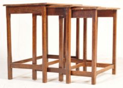 ARTS & CRAFTS OAK EARLY 20TH CENTURY NEST OF TABLES