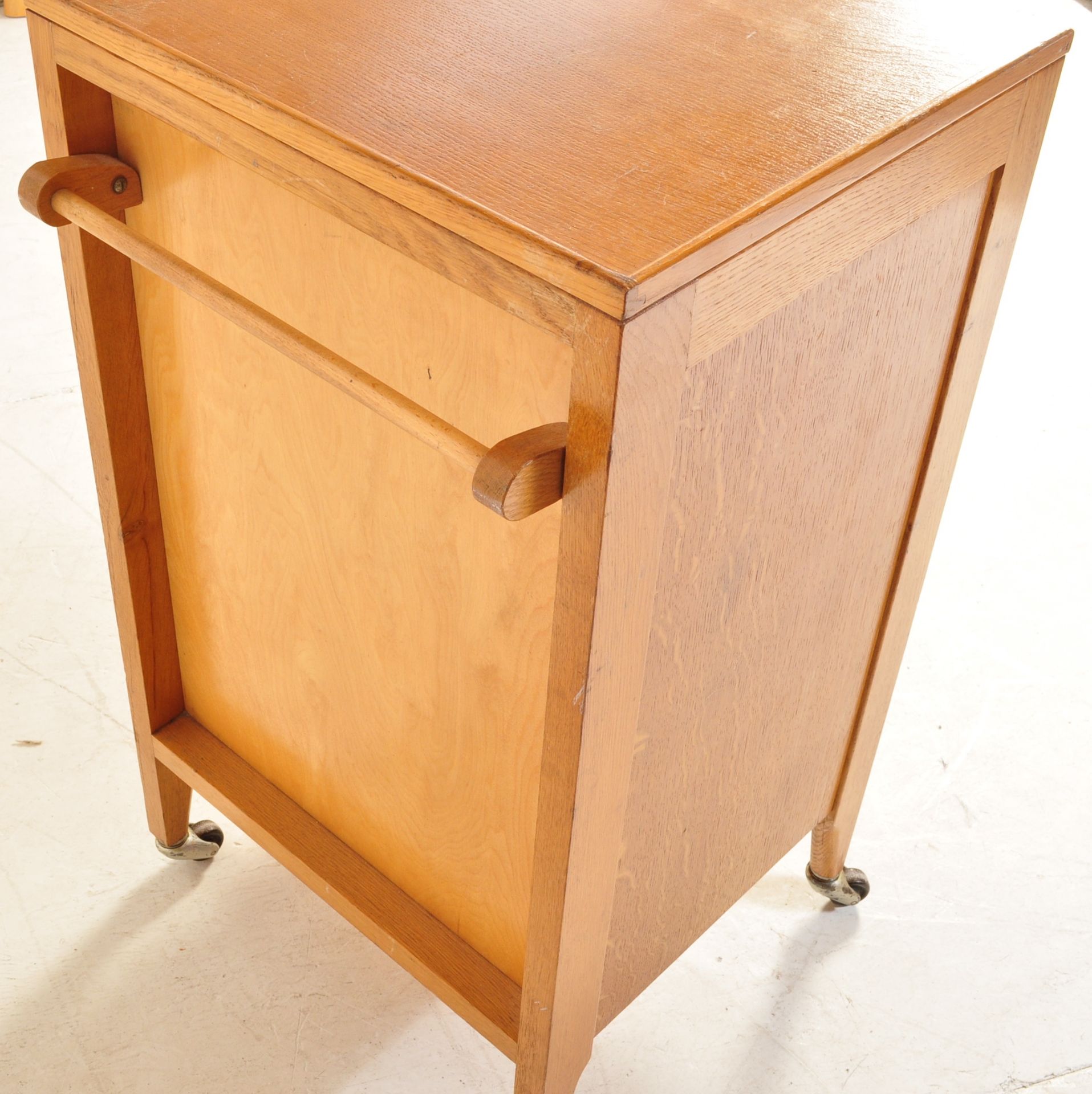 MID CENTURY GOLDEN OK DOUBLE FALL FRONT CUPBOARD - Image 6 of 8