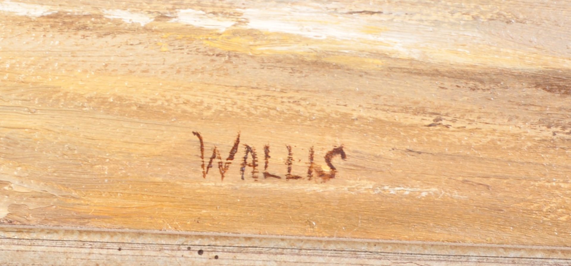 PAIR OF OIL ON CANVAS PAINTINGS - BEACH SCENES SIGNED WALLIS - Bild 5 aus 7