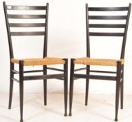 MANNER OF GIO PONTI - PAIR OF ITALIAN EBONISED DINING CHAIRS