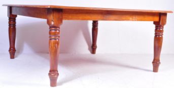 LARGE VICTORIAN STYLE SOLID MAHOGANY LIBRARY TABLE