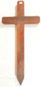 LARGE 20TH CENTURY WALL FITTING UNDERTAKERS CROSS SIGN