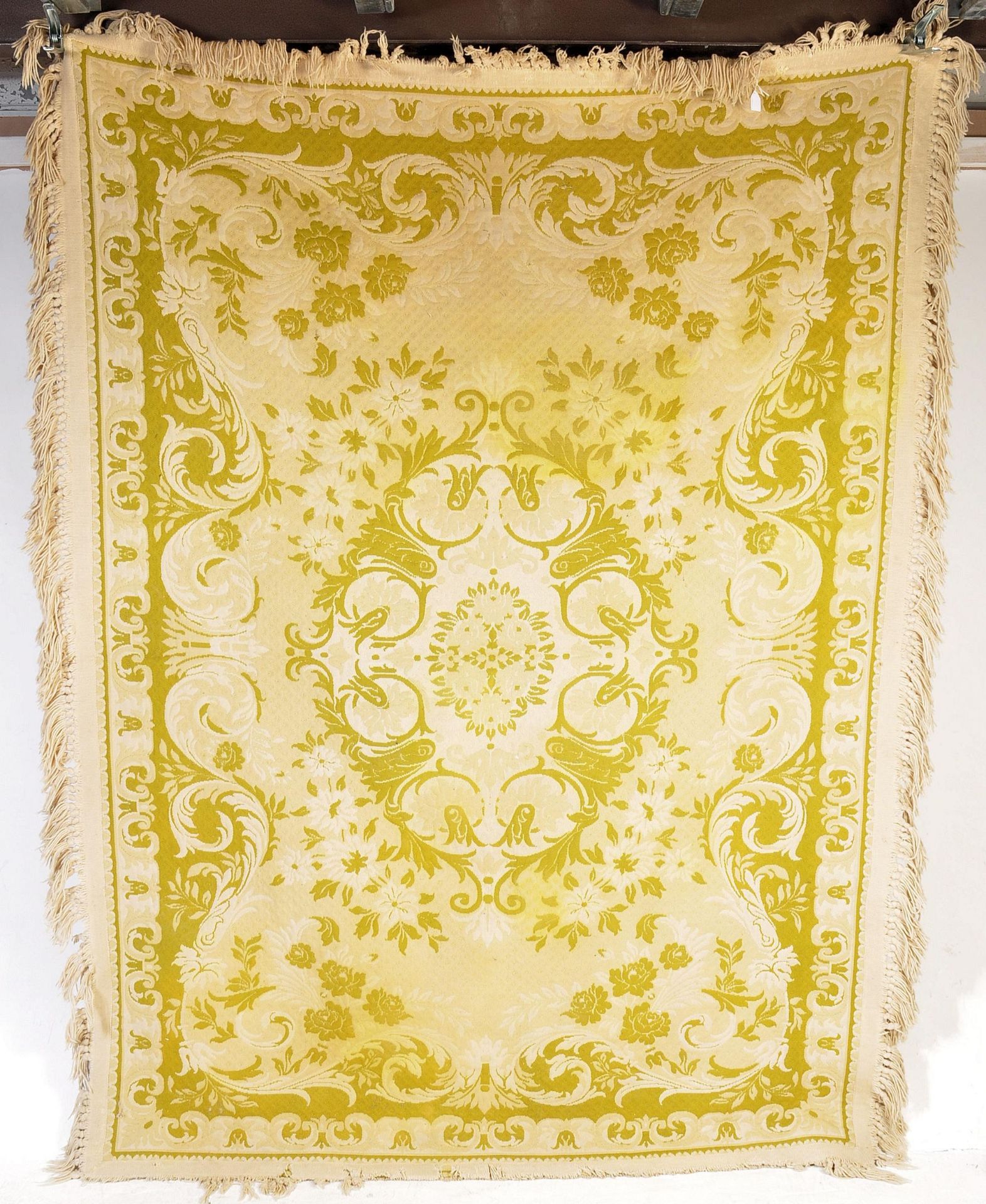 LARGE POLYCHROM DAMASK JACQUARD LOOM FLOOR RUG - Bild 2 aus 10