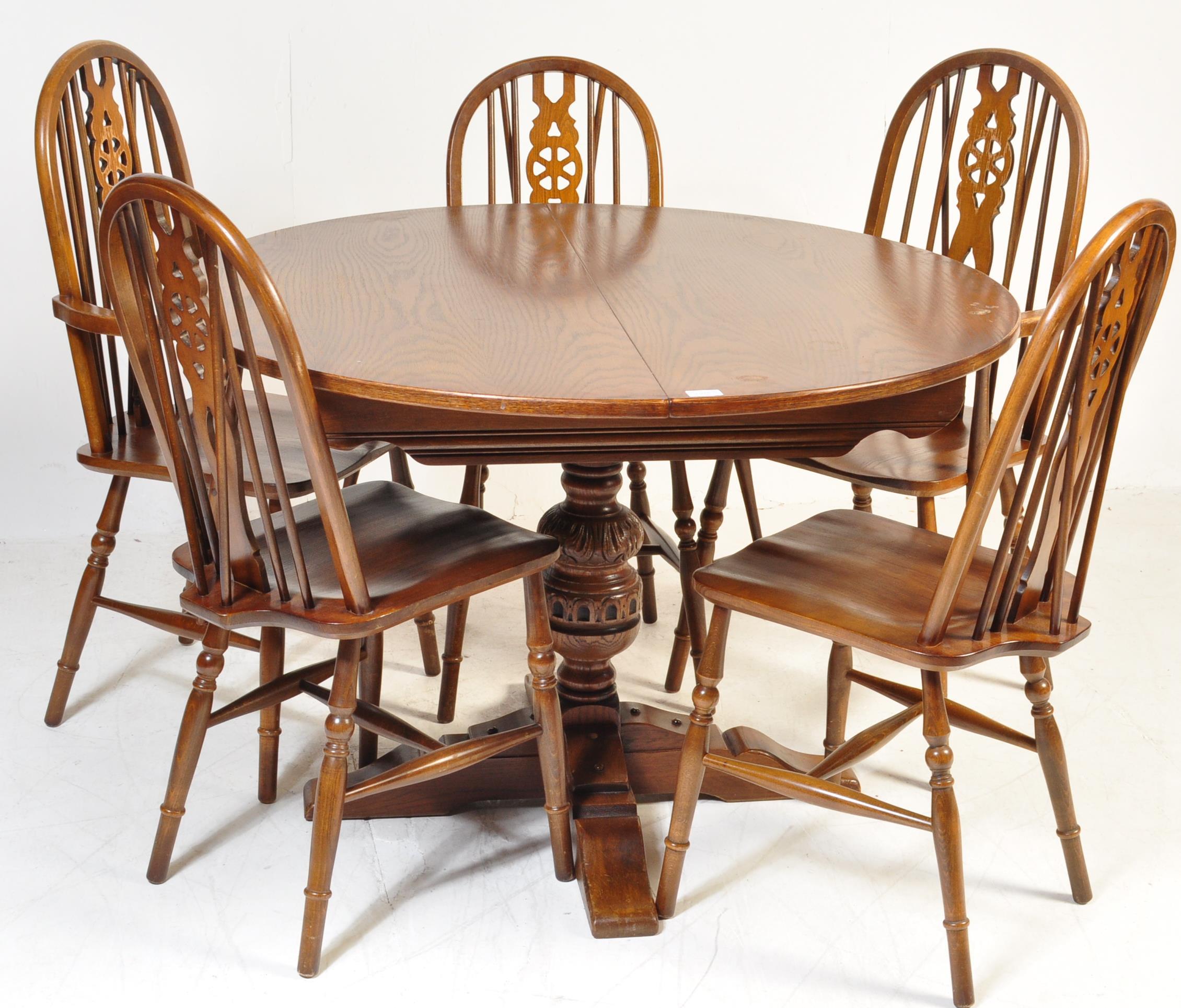 WOOD BROS OLD CHARM JACOBEAN REVIVAL DINING TABLE CHAIRS - Image 2 of 20