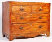 19TH CENTURY MAHOGANY 2 OVER 2 CHEST OF DRAWERS