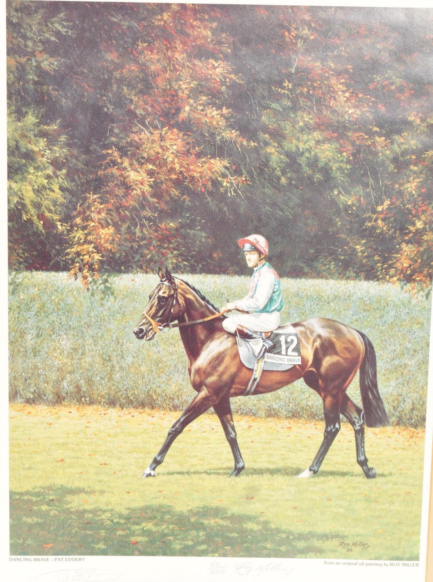 PAIR OF LIMITED EDITION 1980S HORSE RACING JOCKEY PRINTS - Image 2 of 14