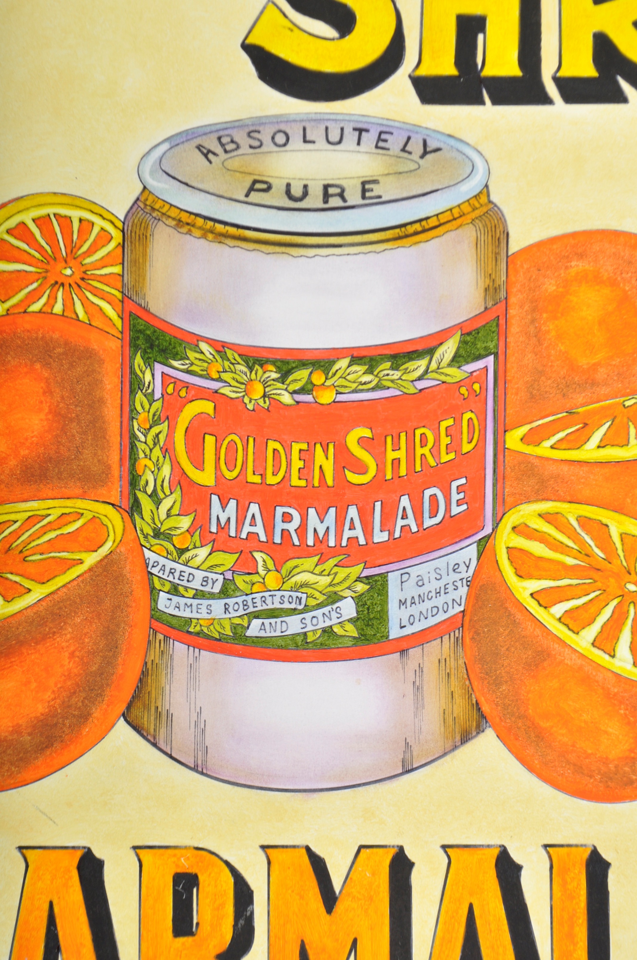 GOLDEN SHRED MARMALADE - LARGE OIL ON BOARD ADVERTISING SIGN - Image 3 of 7