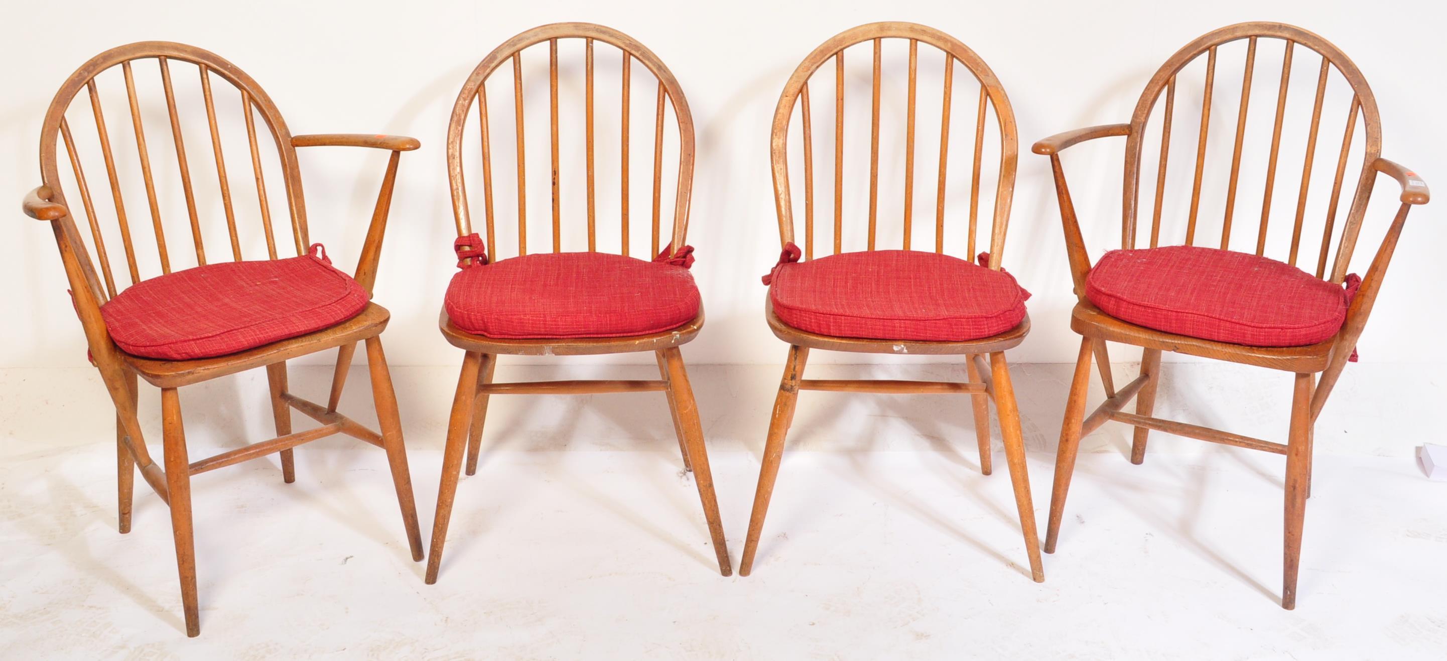 LUCIAN ERCOLANI FOR ERCOL - SET 4 WINDSOR DINING HAIRS - Image 2 of 6