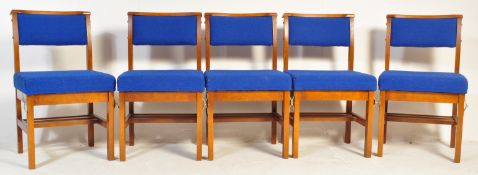 COLLECTION OF SIX VINTAGE 20TH CENTURY OAK CHAPEL CHAIRS