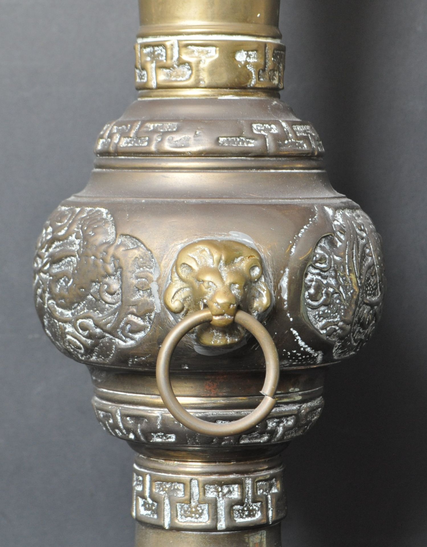 VINTAGE LATE 20TH CENTURY CHINESE ORIENTAL GU VASE STYLE TABLE LAMP - Image 2 of 5