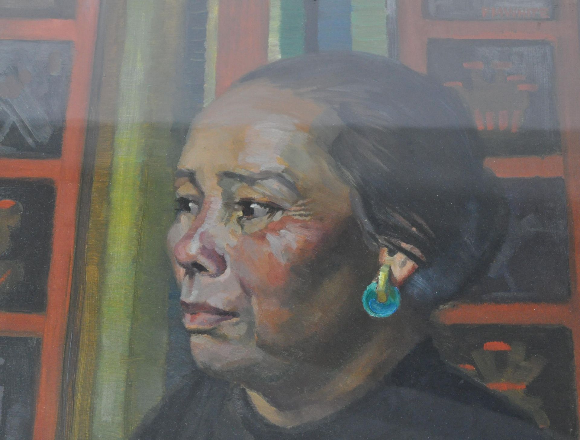 FM WHITE - OIL ON BOARD CHINESE MADE PORTRAIT STUDY - Image 2 of 6