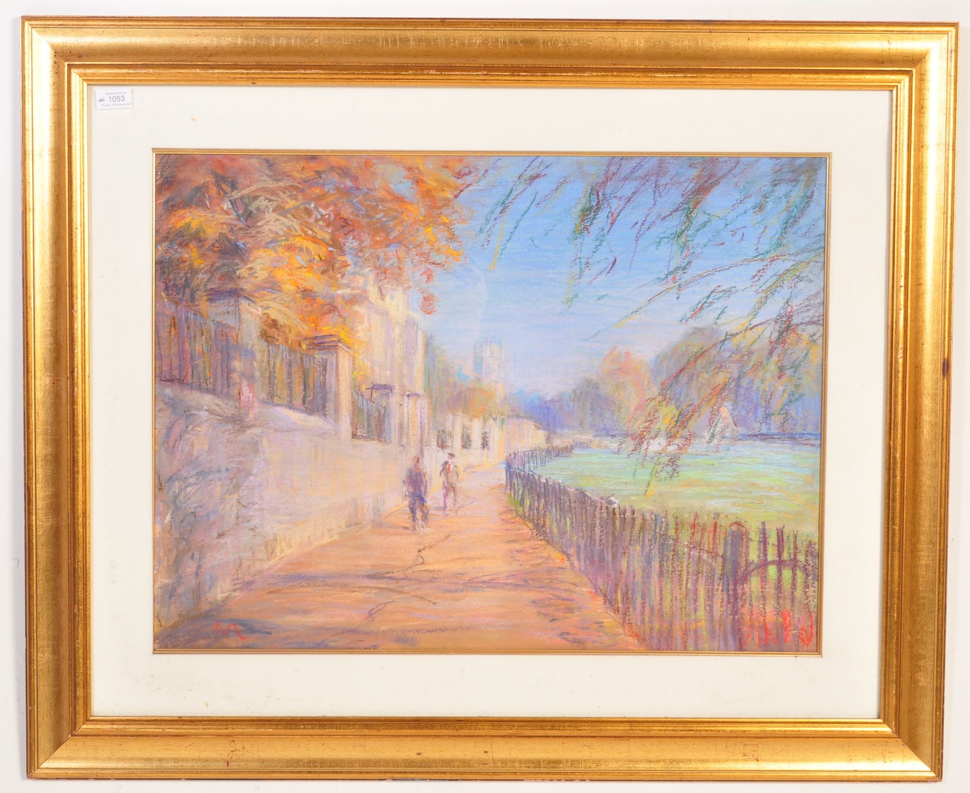 Michael Coote - A 20th century pastel painting of two figures walking along a path. Framed and - Bild 6 aus 7