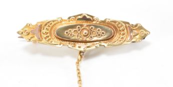 VICTORIAN 9CT GOLD MOURNING BROOCH