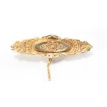 VICTORIAN 9CT GOLD MOURNING BROOCH