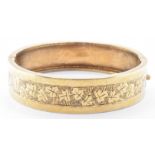 VICTORIAN GILT HINGED BANGLE BRACELET