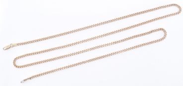 HALLMARKED 9CT GOLD FLAT CURB LINK CHAIN NECKLACE