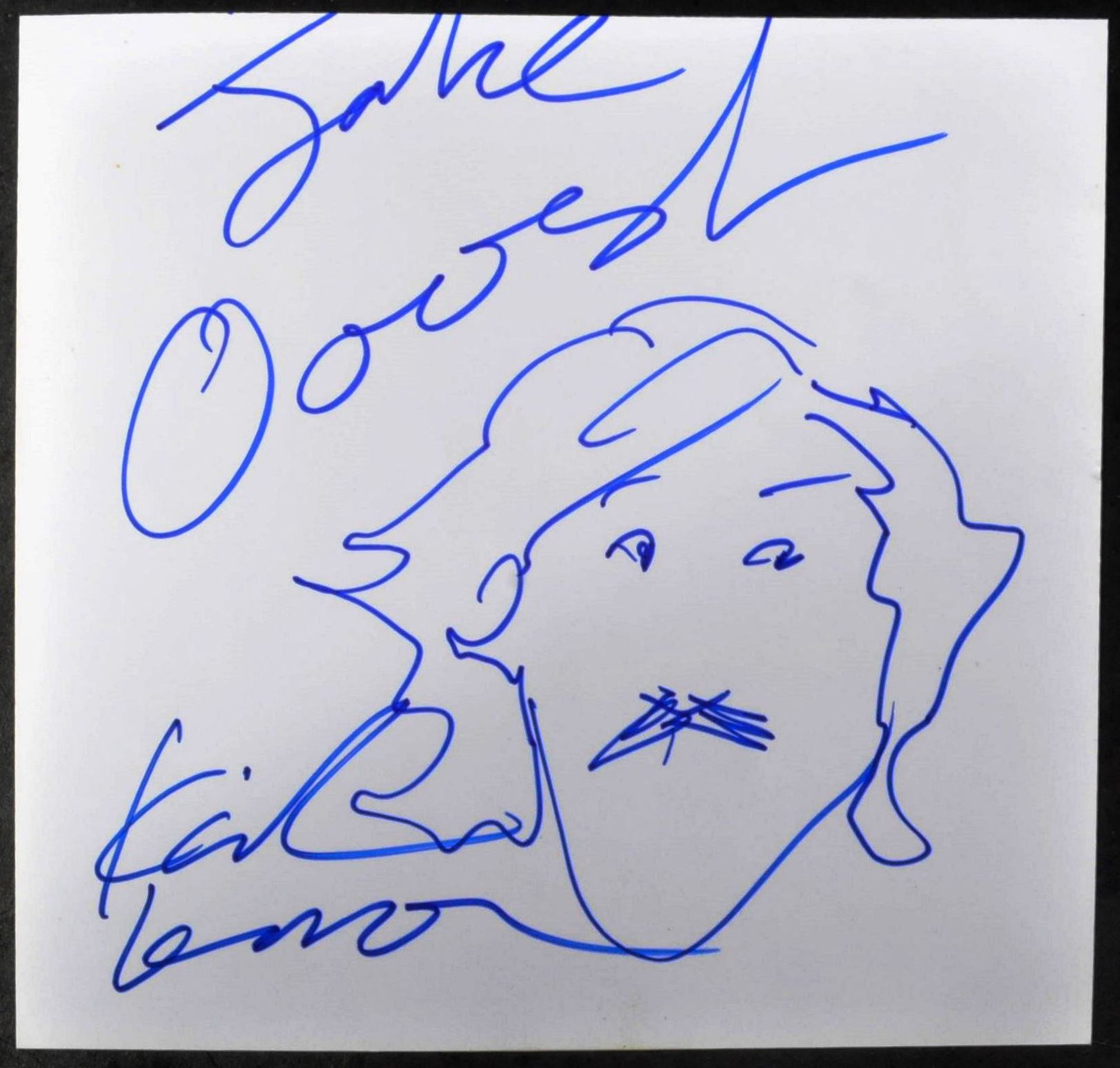 KEITH LEMON (LEIGH FRANCIS) - HAND DRAWN SELF PORTRAIT SKETCH & AUTOGRAPH