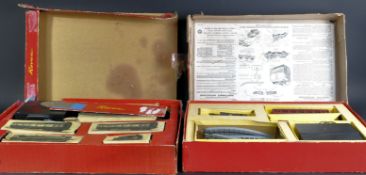 TWO EARLY VINTAGE TRI-ANG 00 GAUGE MODEL RAILWAY PASSENGER TRAIN SETS