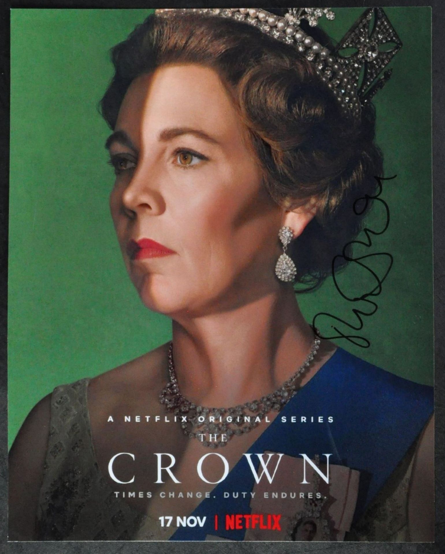 OLIVIA COLEMAN - THE CROWN - AUTOGRAPHED 8X10" PHOTO - AFTAL