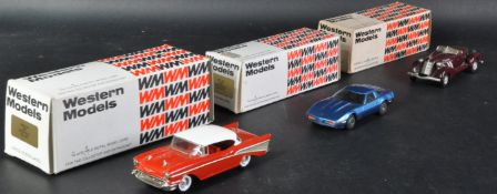 COLLECTION OF X3 WESTERN MODELS 1/43 SCALE DIECAST MODEL CARS